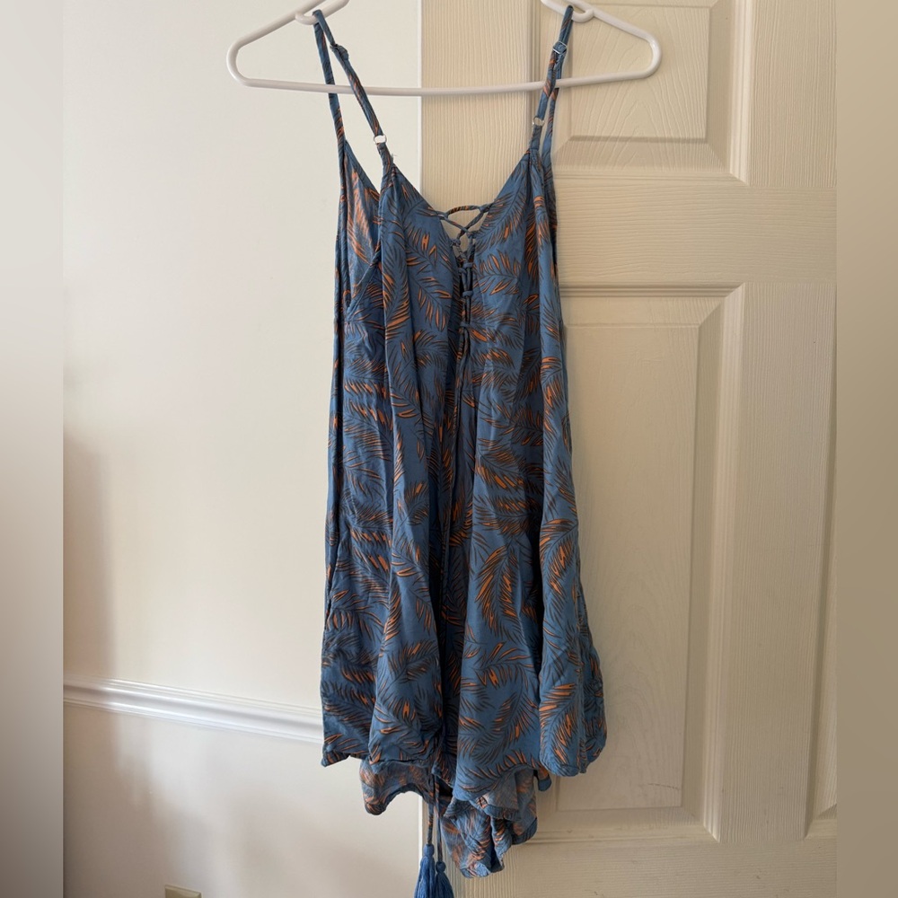 Blue and Orange Women's Top